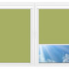 Рулонные кассетные шторы УНИ - Аргентум-салатовый на пластиковые окна