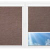Рулонные кассетные шторы УНИ - Валенсия-коричневый на пластиковые окна