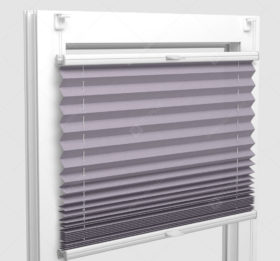 Шторы Плиссе - Аскона светло-сиреневый на пластиковые окна